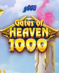Pemandangan gerbang surgawi dengan Zeus dalam slot Gates of Heaven 1000